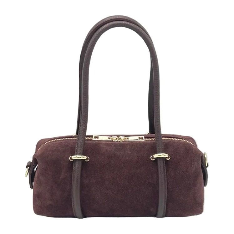 Barrel in suede bordeaux