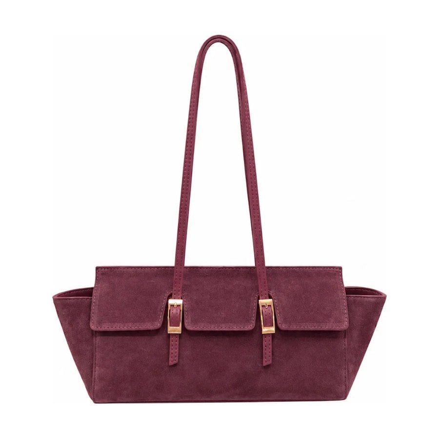 East-West in suede bordeaux